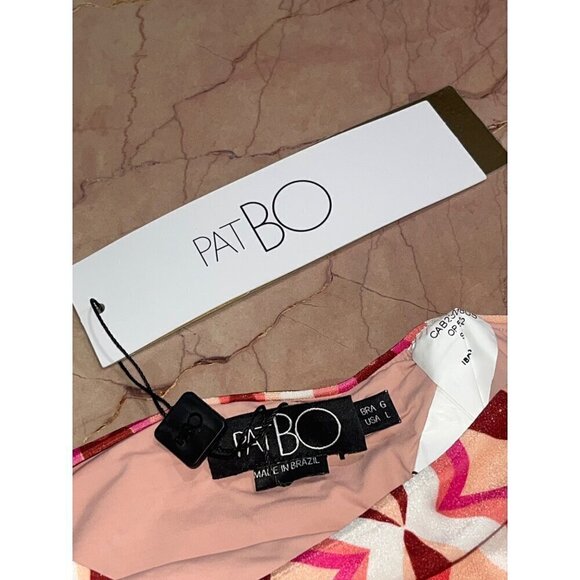 PatBO Twist String Bikini Bottom in Flamant Large New Womens Swim - Picture 9 of 16